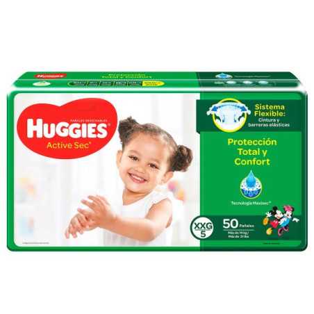 PAN.HUGGIES ACTIVE SEC ET.5 XXG 50 UDS PANALES