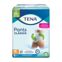 PAN.TENA PANTS CLASICO MEDIUM 8 UDS PANALES INCONTINENCIA