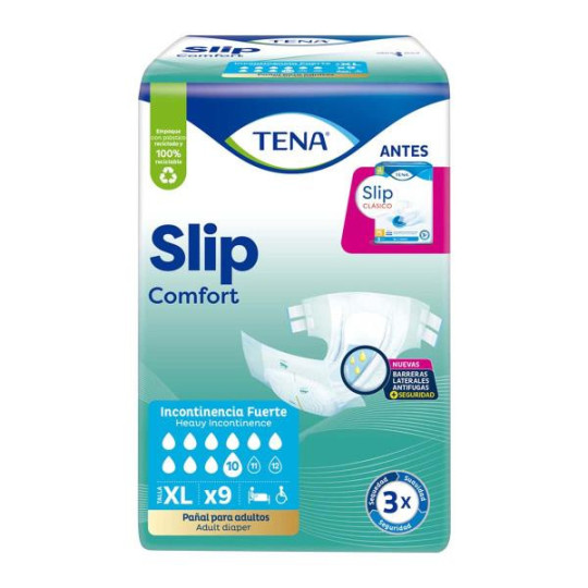 PAN.TENA BASIC EXTRA GDE 9 UDS PANALES INCONTINENCIA