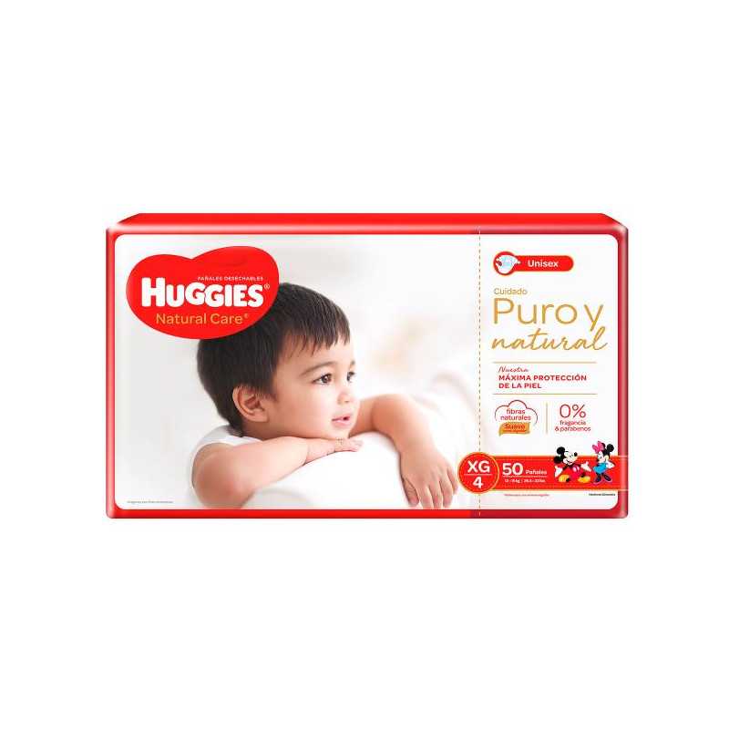 PAN.HUGGIES NAT.CAR.UNISEX XG ET4 50 UDS PANALES
