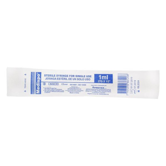 JERINGA MEDISPO 3P 1 ML 27X1/2 JERINGAS