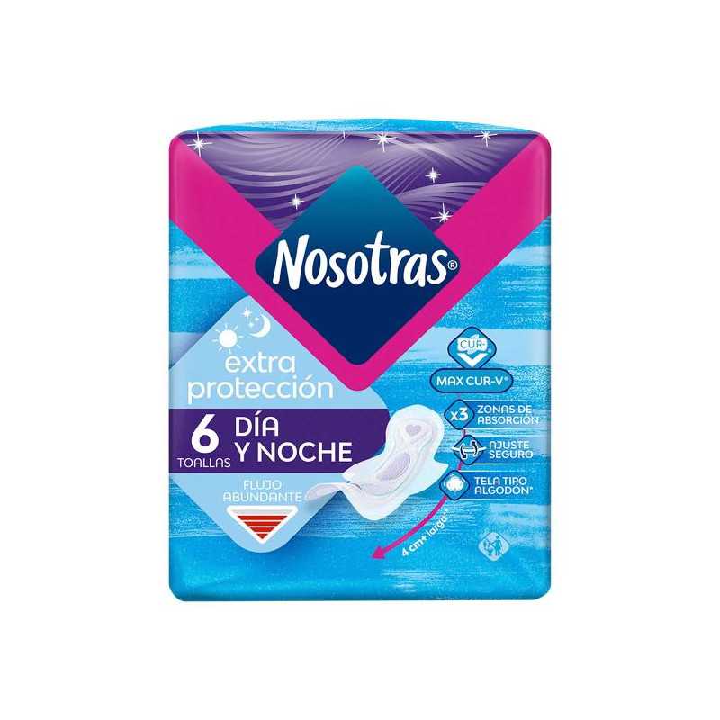 TOA.NOSOTRAS EXT.PROT.DIA Y NOCHE 6 UDS TOALLAS