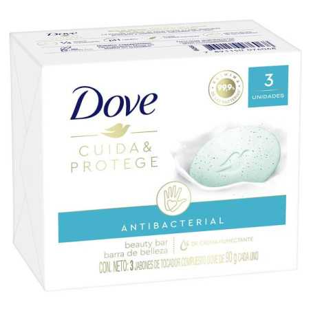 3 JAB DOVE CUIDA PROTEGE 90 GR 