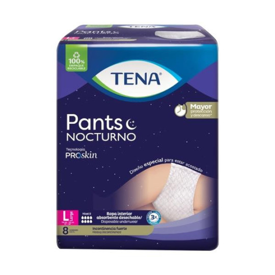 PAN.TENA PANTS NOCTURNO LARGE 8 UNDS PAN.TENA PANTS NOCTURNO LARGE 8 UNDS