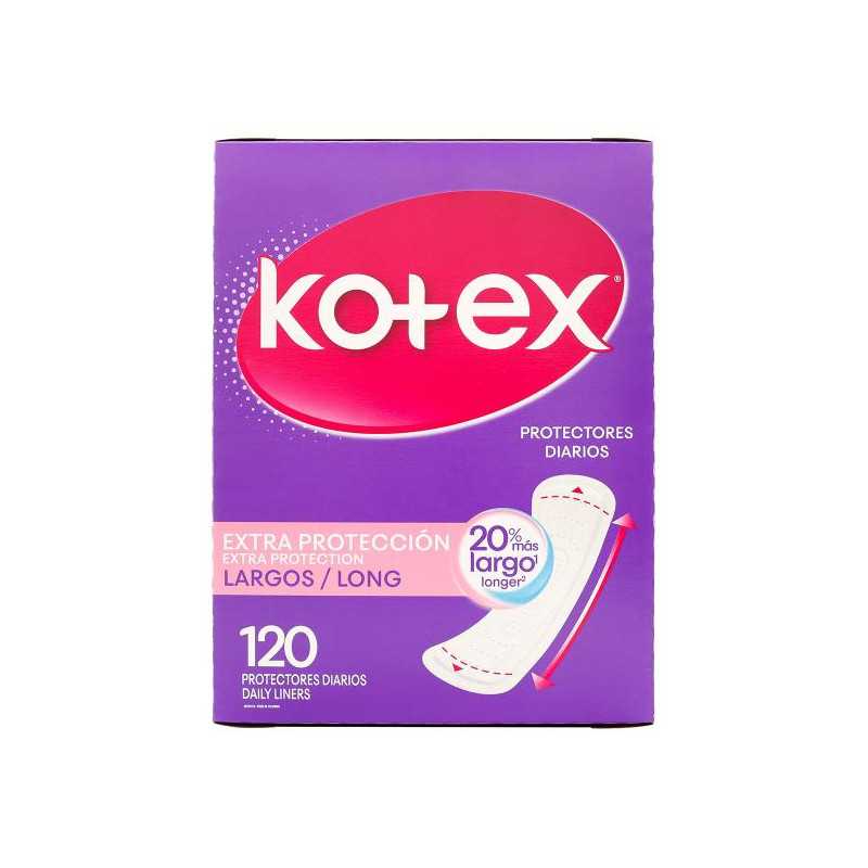 PROTECTORES DIARIOS KOTEX LARGOS 120UNDS 