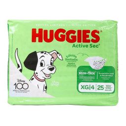 PAN.HUGGIES ACTIVE SEC ET.4 XG 25 UNDS 