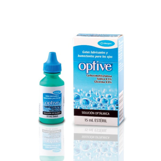 OPTIVE SOLUCION OFTALMICA 15 ML (DA) CARBOXIMETILCELULOSA GLICERINA