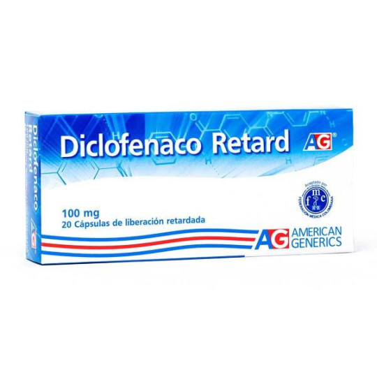 DICLOFENACO RETARD 100 MG 20 CAPSULAS AG DICLOFENAC