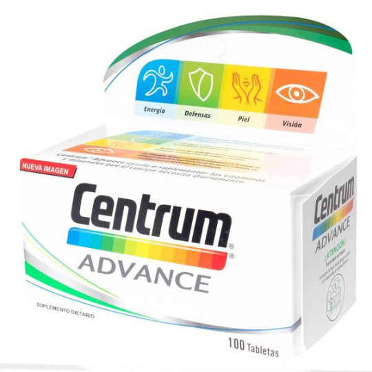 CENTRUM ADVANCE 100 TABLETAS VITAMINAS Y MINERALES CENTRUM ADVANCE 100 TABLETAS VITAMINAS Y MINERALES