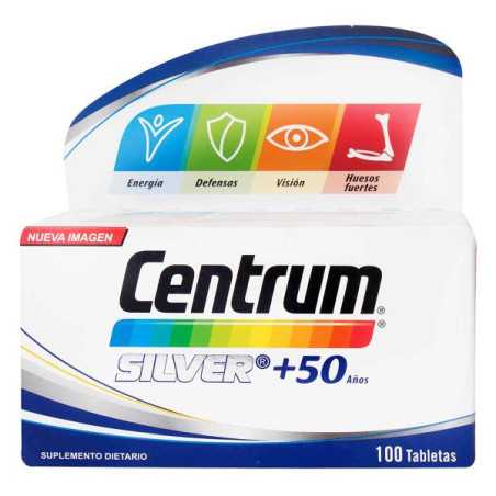 CENTRUM SILVER 50 ANOS 100 TABLETAS VITAMINAS Y MINERALES