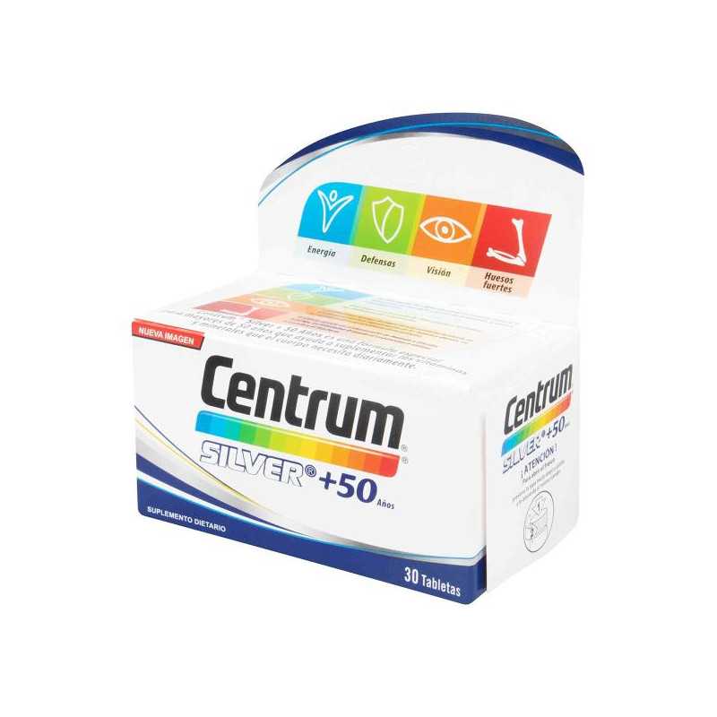 CENTRUM SILVER 50 ANOS 30 TABLETAS VITAMINAS Y MINERALES
