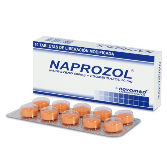 NAPROZOL 500 MG 10 TABLETAS NAPROXENO