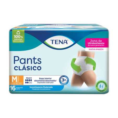 TENA PANTS CLASICO MEDIUM 16 UDS 