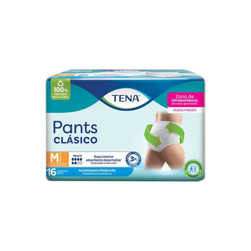 TENA PANTS CLASICO MEDIUM 16 UDS 