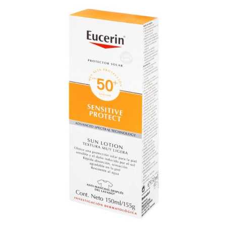 EUCERIN SOLAR SUN LOTION FPS 50 150 ML BLOQUEADORES
