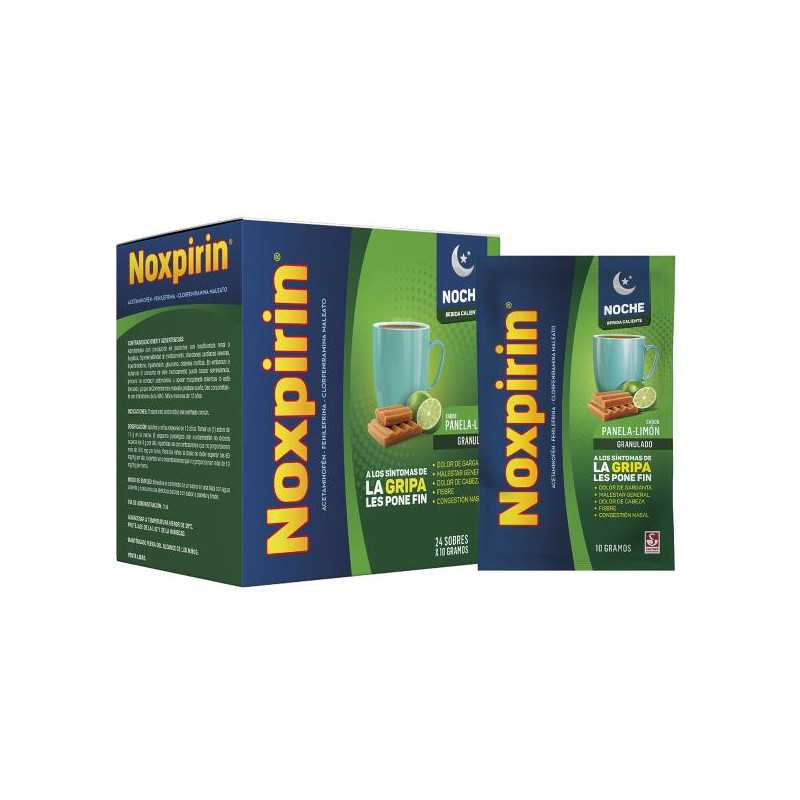 NOXPIRIN F ADUL.NOCHE PANELA LIMON 24SBS ACETAMINOFEN-CLORFENIRAMINA