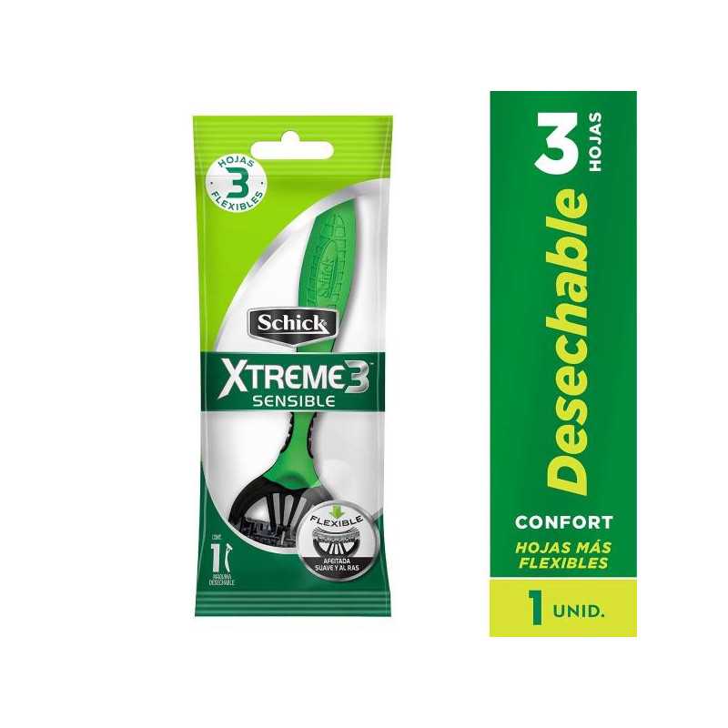 MAQ.SCHICK XTREME-3 PIEL SENSIBLE 12 UDS MAQUINAS