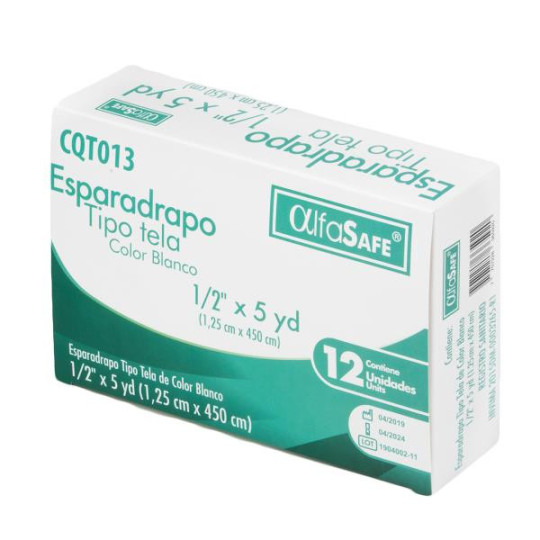 ESP.TELA ALFA BLANCO 1/2X5 12 UDS ESPARADRAPOS