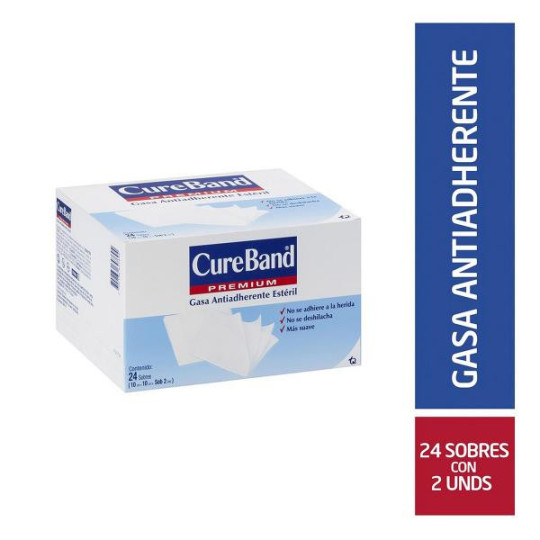 GASA CURE BAND ESTERIL 10X10 PLEG.X 24 U GASAS