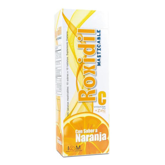 ROXIDIL VITAMINA C MAST NARANJA 500 MG 100 TBS (PUMCV)