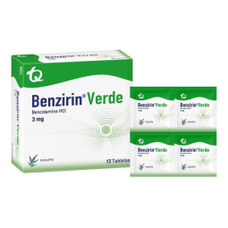 BENZIRIN VERDE EUCALIPTO 12 TABLETAS BENCIDAMINA