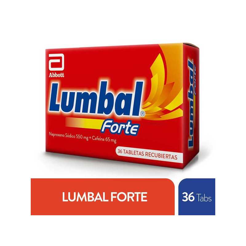 LUMBAL FORTE 36 TABLETAS NAPROXENO SODICO-CAFEINA