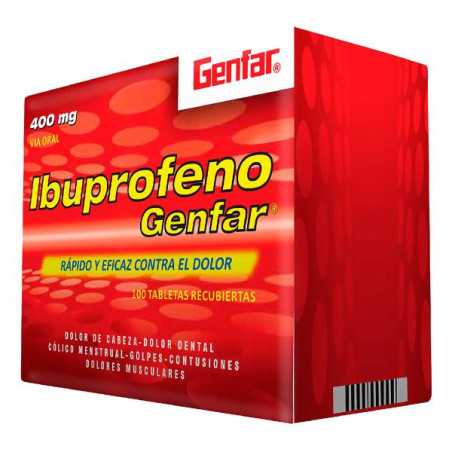 IBUPROFENO 400 MG 100 TABLETAS GF IBUPROFEN
