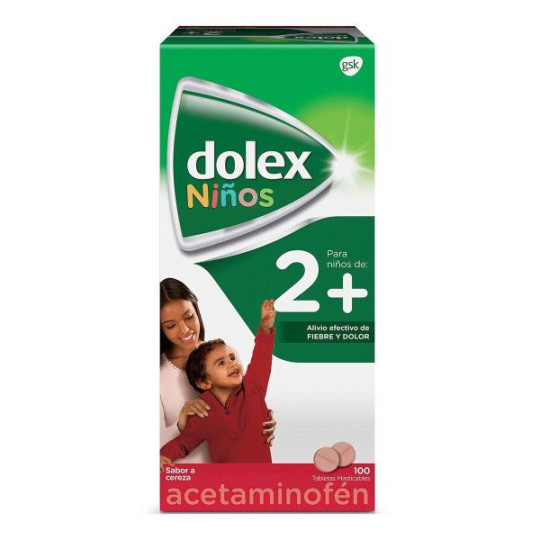 DOLEX PEDIATRICO 100 TABLETAS MASTICABLE ACETAMINOFEN DOLEX PEDIATRICO 100 TABLETAS MASTICABLE ACETAMINOFEN