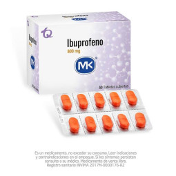 IBUPROFENO 800 MG 50 TABLETAS MK IBUPROFEN