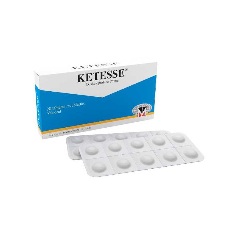 KETESSE 25 MG 20 COMPRIMIDOS (DA) DEXKETOPROFENO