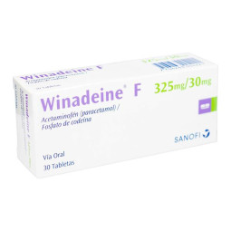 WINADEINE F 325/30 MG 30 TABLETAS ACETAMINOFEN CODEINA
