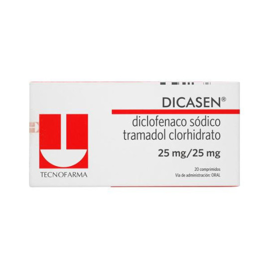 DICASEN 25 MG 20 COMPRIMIDOS DICLOFENACO -TRAMADOL