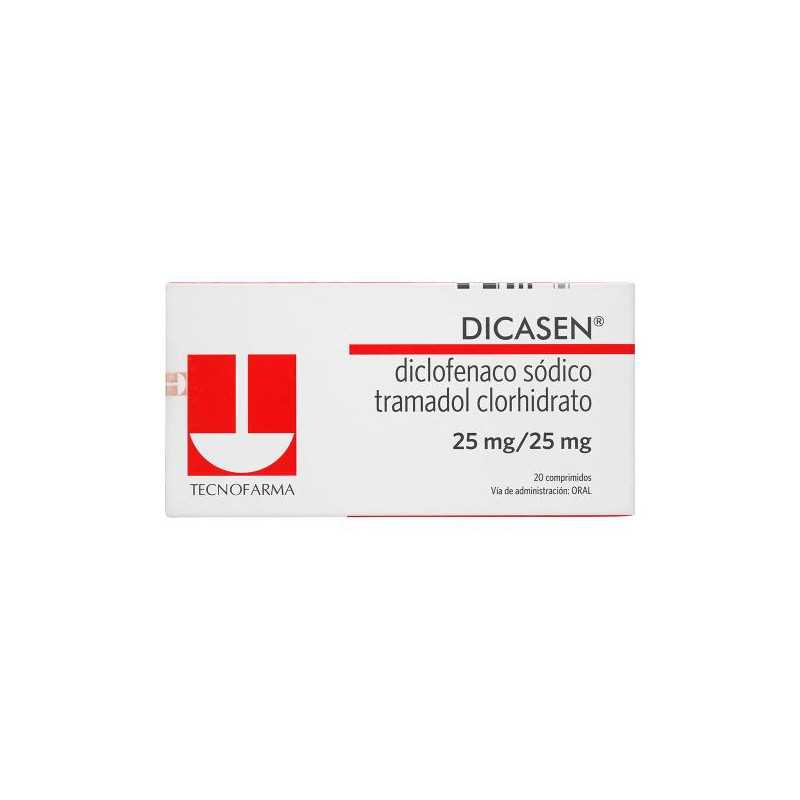 DICASEN 25 MG 20 COMPRIMIDOS DICLOFENACO -TRAMADOL