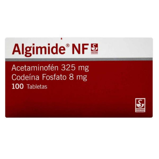 ALGIMIDE NF 325/8 MG 100 TABLETAS ACETAMINOFEN CODEINA