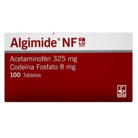 ALGIMIDE NF 325/8 MG 100 TABLETAS ACETAMINOFEN CODEINA