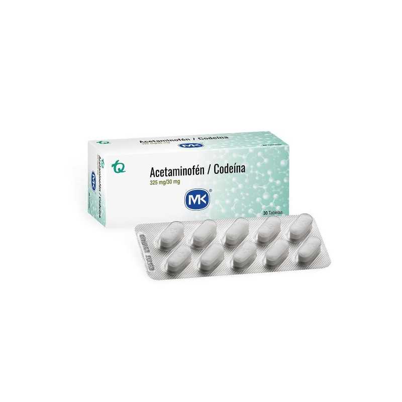 ACETAMINOFEN CODEINA 325/30MG 30 TBS MK ACETAMINOFEN CODEINA