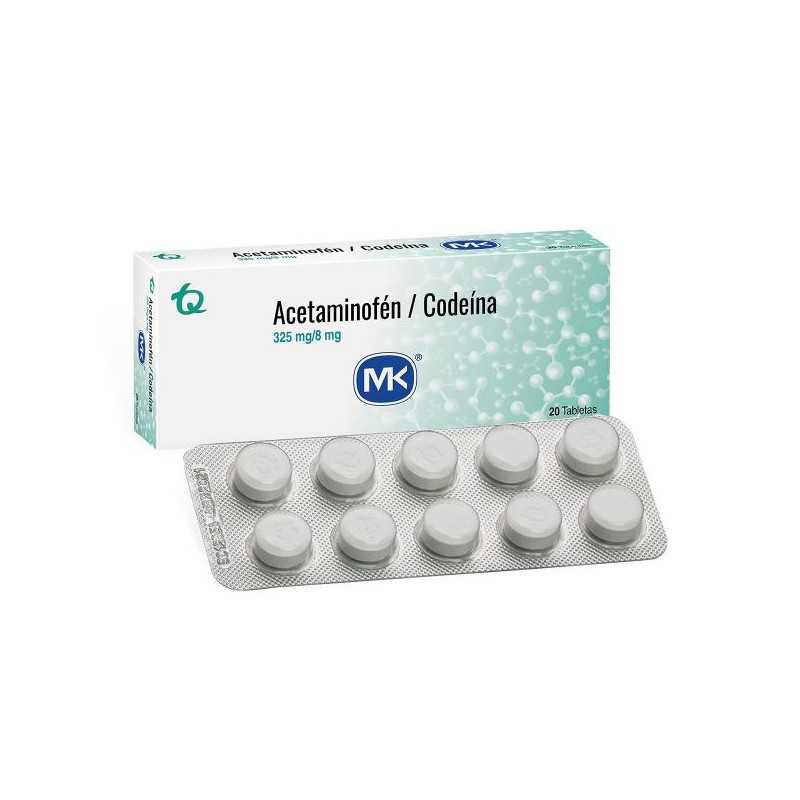 ACETAMINOFEN CODEINA 325/8MG 20 TBS MK ACETAMINOFEN CODEINA