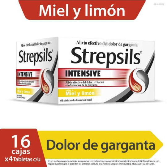 STREPSILS INTENSIVE 8.75 MG 16 SOBRES 4 TBS STREPSILS INTENSIVE 8.75 MG 16 SOBRES 4 TBS