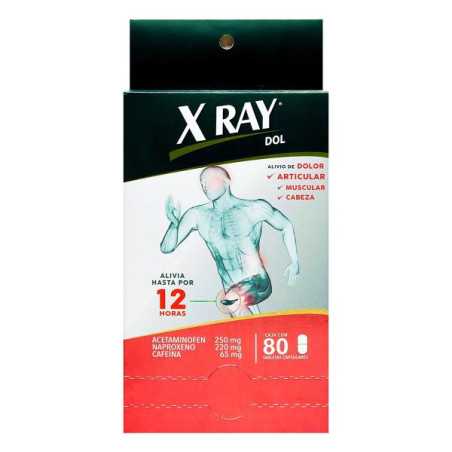 X RAY DOL 80 TABLETAS (SF) ACETAMINOFEN NAPROXENO SODICO CAF