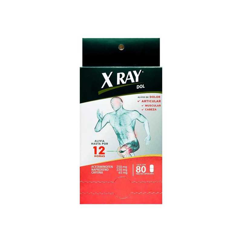 X RAY DOL 80 TABLETAS (SF) ACETAMINOFEN NAPROXENO SODICO CAF