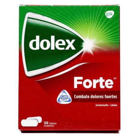 DOLEX FORTE 500 MG 100 TBS ACETAMINOFEN CAFEINA