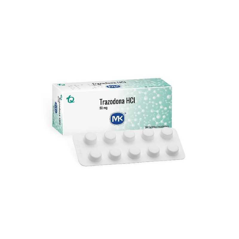 TRAZODONA 50 MG 50 TABLETAS MK TRAZODONA