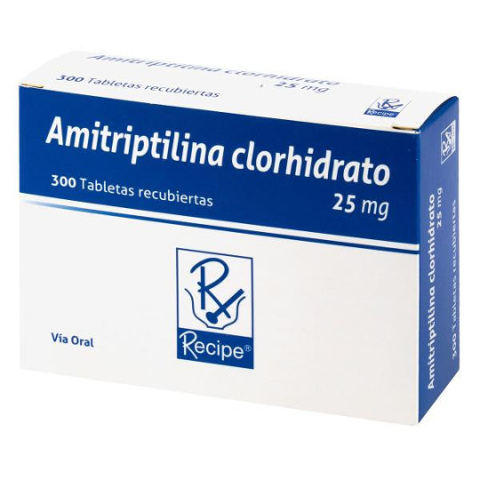 AMITRIPTILINA 25 MG 300 TABLETAS RC AMITRIPTILINA