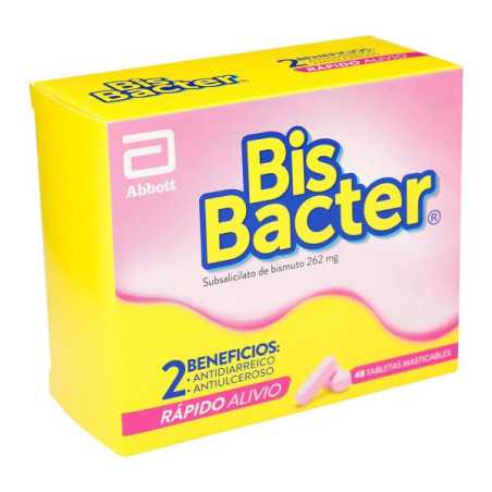 BISBACTER 262 MG 48 TABLETAS BISMUTO