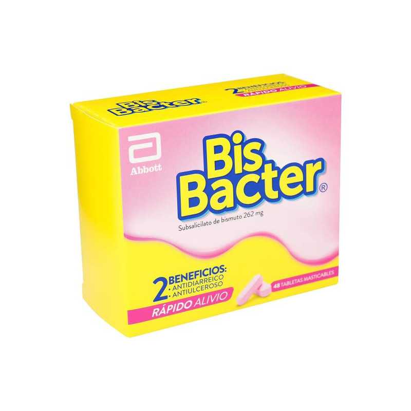 BISBACTER 262 MG 48 TABLETAS BISMUTO