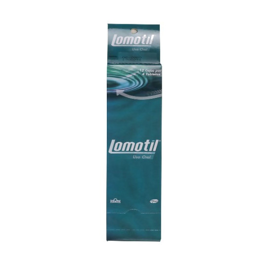 LOMOTIL 2.5 MG 12 CAJAS X 4 TABLETAS DIFENOXILATO Y ATROPINA
