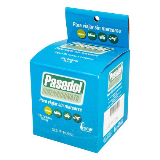 PASEDOL 50 MG 100 TABLETAS DIMENHIDRINATO PASEDOL 50 MG 100 TABLETAS DIMENHIDRINATO