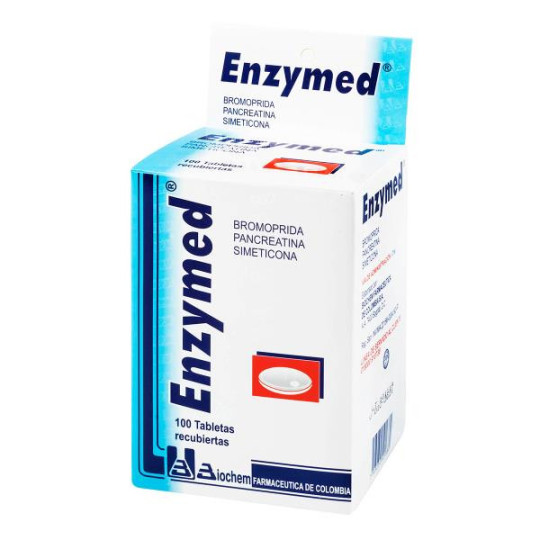 ENZYMED 100 GRAGEAS(A) BROMOPRIDA-PANCREATINA