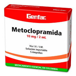 METOCLOPRAMIDA 10 MG 2 ML 5 AMPOLLAS GF METOCLOPRAMIDA