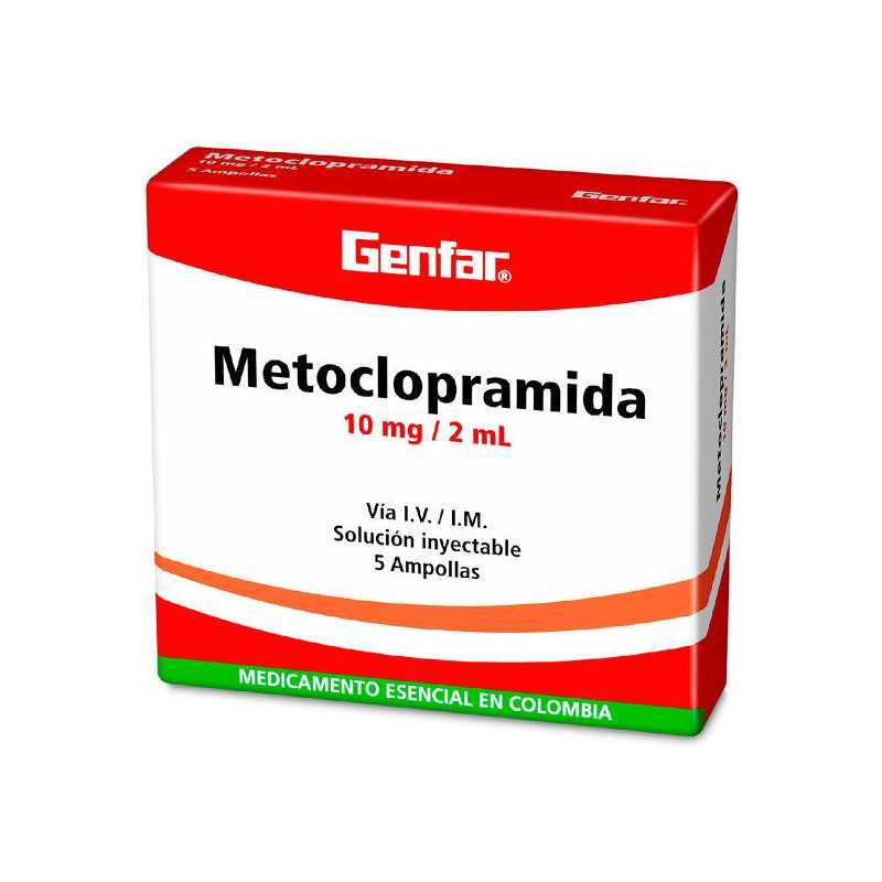 METOCLOPRAMIDA 10 MG 2 ML 5 AMPOLLAS GF METOCLOPRAMIDA